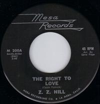 THE RIGHT TO LOVE / FIVE WILL GET YOU TEN